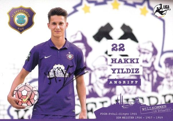 Autogramm Fussball | FC Erzgebirge Aue | 2015 | Hakki YILDIZ