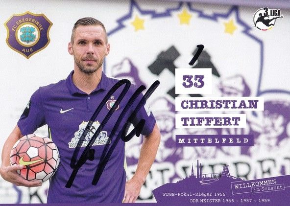 Autogramm Fussball | FC Erzgebirge Aue | 2015 | Christian TIFFERT