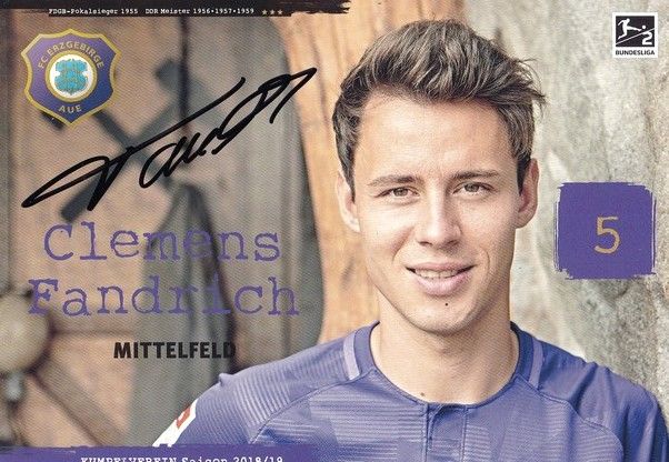 Autogramm Fussball | FC Erzgebirge Aue | 2018 | Clemens FANDRICH