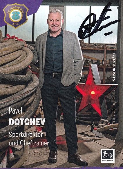Autogramm Fussball | FC Erzgebirge Aue | 2021 | Pavel DOTCHEV