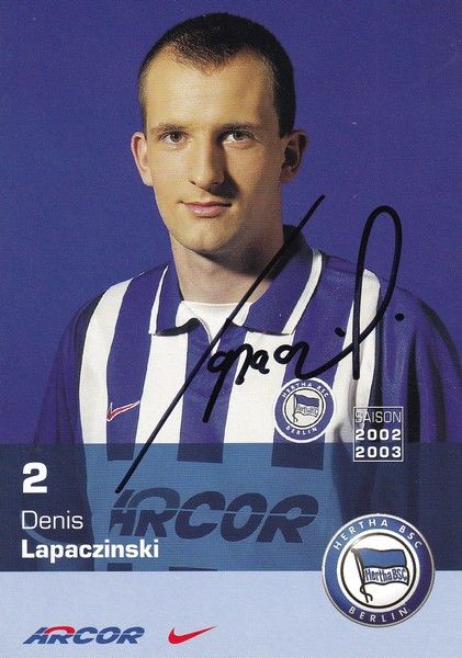 Autogramm Fussball | Hertha BSC Berlin | 2002 | Denis LAPACZINSKI