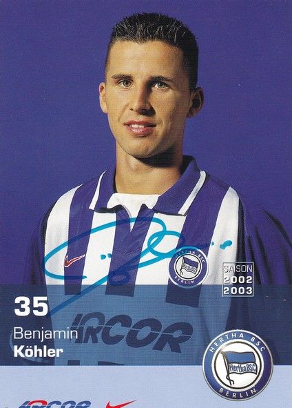 Autogramm Fussball | Hertha BSC Berlin | 2002 | Benjamin KÖHLER