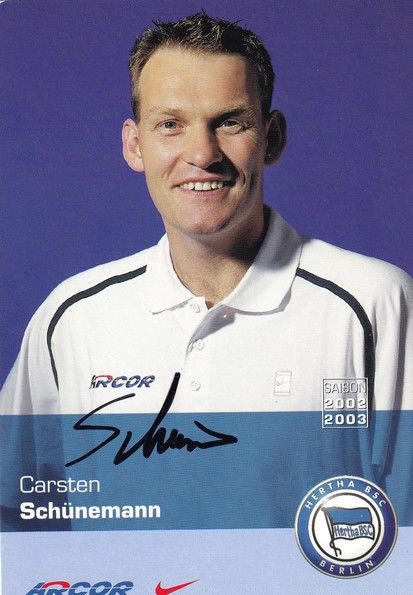 Autogramm Fussball | Hertha BSC Berlin | 2002 | Carsten SCHÜNEMANN