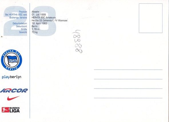 Autogramm Fussball | Hertha BSC Berlin | 2003 | Sofian CHAHED