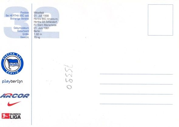 Autogramm Fussball | Hertha BSC Berlin | 2003 | Thorben MARX