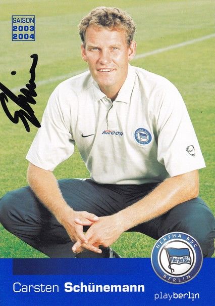 Autogramm Fussball | Hertha BSC Berlin | 2003 | Carsten SCHÜNEMANN