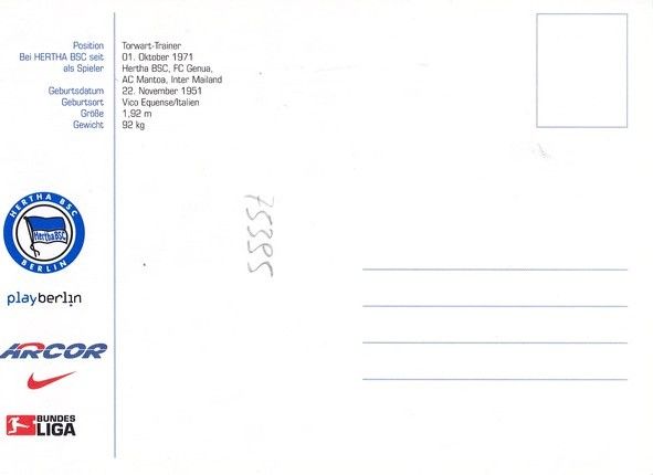 Autogramm Fussball | Hertha BSC Berlin | 2003 | Nello DI MARTINO