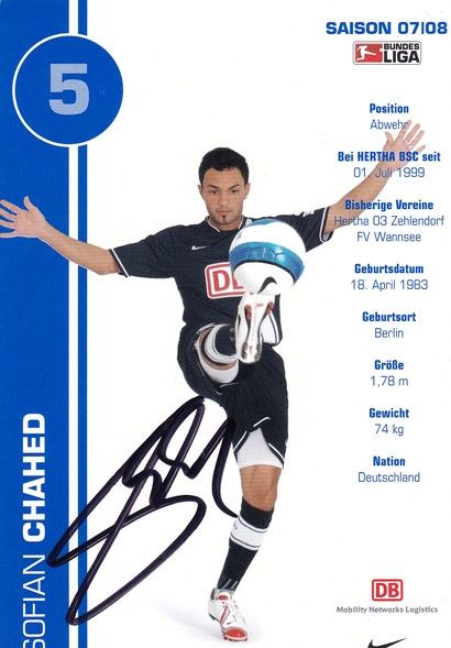 Autogramm Fussball | Hertha BSC Berlin | 2007 | Sofian CHAHED