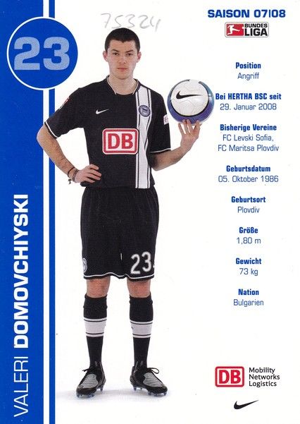 Autogramm Fussball | Hertha BSC Berlin | 2007 | Valeri DOMOVCHIYSKI
