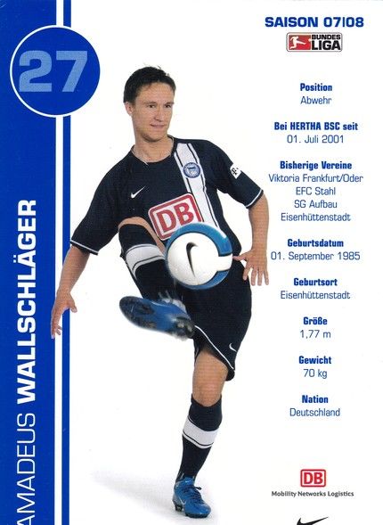 Autogramm Fussball | Hertha BSC Berlin | 2007 | Amadeus WALLSCHLÄGER
