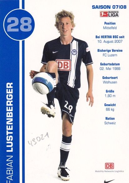Autogramm Fussball | Hertha BSC Berlin | 2007 | Fabian LUSTENEBERGER