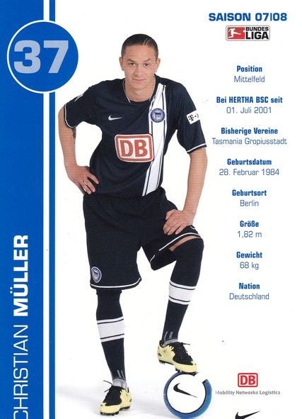 Autogramm Fussball | Hertha BSC Berlin | 2007 | Christian MÜLLER