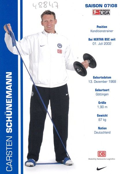 Autogramm Fussball | Hertha BSC Berlin | 2007 | Carsten SCHÜNEMANN 