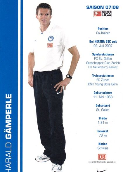 Autogramm Fussball | Hertha BSC Berlin | 2007 | Harald GÄMPERLE