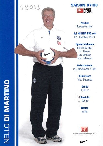 Autogramm Fussball | Hertha BSC Berlin | 2007 | Nello DI MARTINO