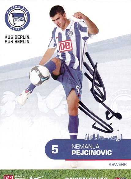 Autogramm Fussball | Hertha BSC Berlin | 2009 | Nemanja PEJCINOVIC
