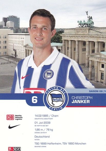 Autogramm Fussball | Hertha BSC Berlin | 2009 | Christoph JANKER