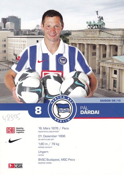 Autogramm Fussball | Hertha BSC Berlin | 2009 | Pal DARDAI