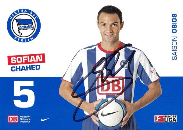 Autogramm Fussball | Hertha BSC Berlin | 2008 | Sofian CHAHED