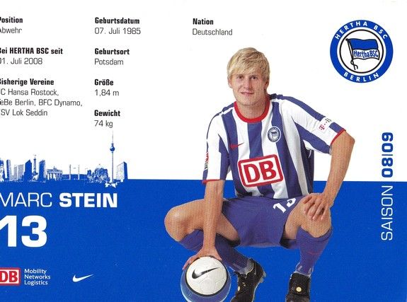 Autogramm Fussball | Hertha BSC Berlin | 2008 | Marc STEIN