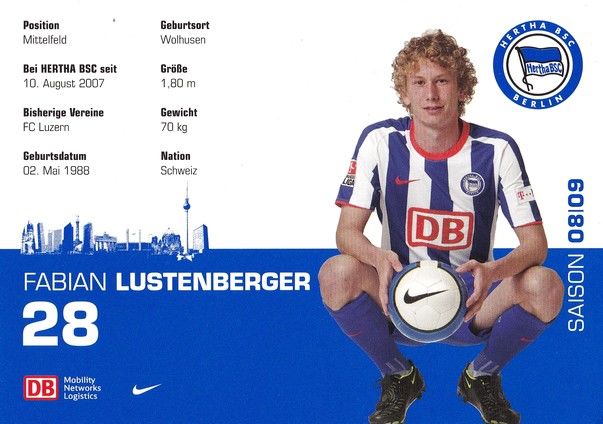 Autogramm Fussball | Hertha BSC Berlin | 2008 | Fabian LUSTENBERGER