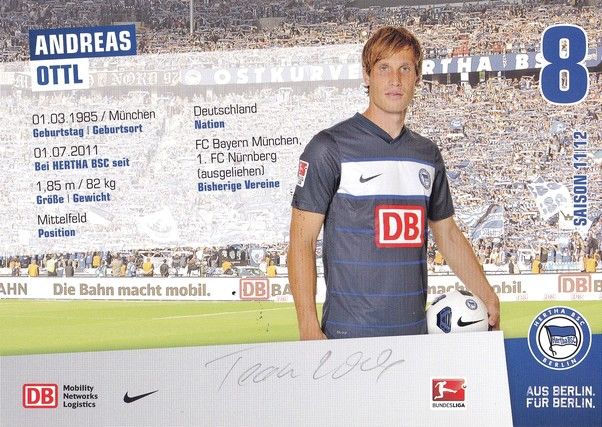 Autogramm Fussball | Hertha BSC Berlin | 2011 | Andreas OTTL