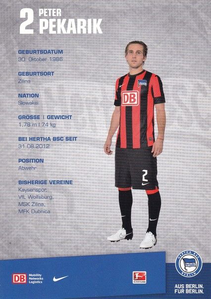 Autogramm Fussball | Hertha BSC Berlin | 2012 | Peter PEKARIK