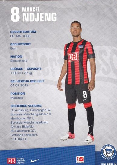 Autogramm Fussball | Hertha BSC Berlin | 2012 | Marcel NDJENG