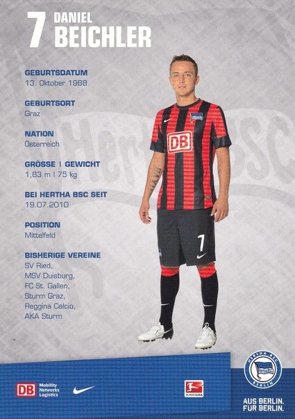 Autogramm Fussball | Hertha BSC Berlin | 2012 | Daniel BEICHLER