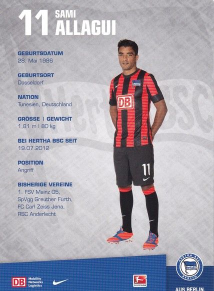 Autogramm Fussball | Hertha BSC Berlin | 2012 | Sami ALLAGUI