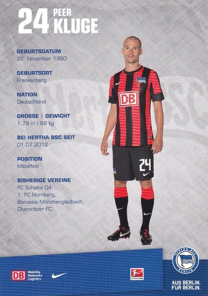 Autogramm Fussball | Hertha BSC Berlin | 2012 | Peer KLUGE