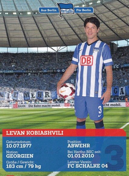 Autogramm Fussball | Hertha BSC Berlin | 2013 | Levan KOBIASHVILI