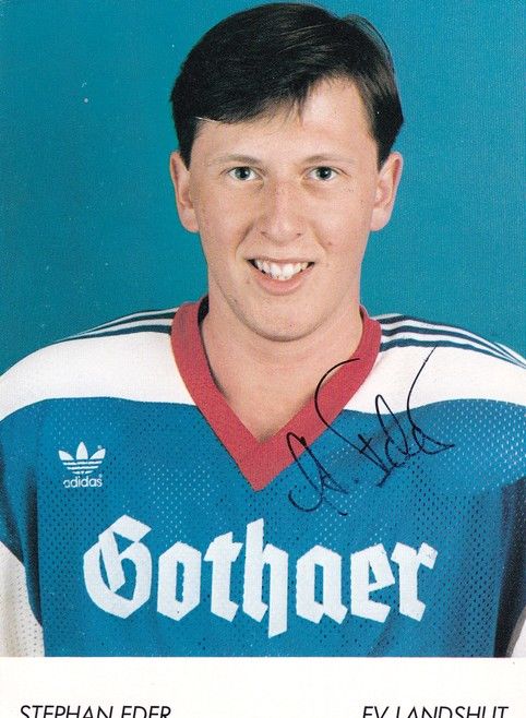 Autogramm Eishockey | EV Landshut | 1988 | Stephan EDER