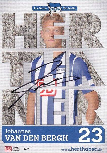 Autogramm Fussball | Hertha BSC Berlin | 2013 | Johannes VAN DEN BERGH