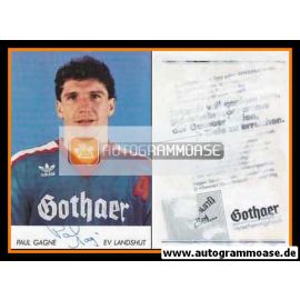 Autogramm Eishockey | EV Landshut | 1988 | Paul GAGNE