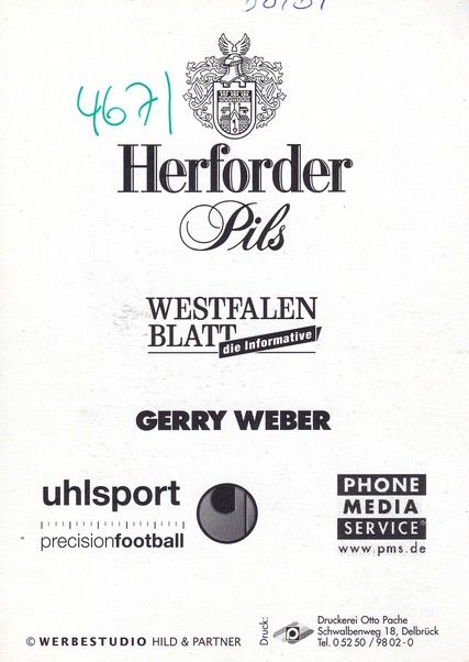 Autogramm Fussball | DSC Arminia Bielefeld | 2000 | Massimiliano PORCELLO