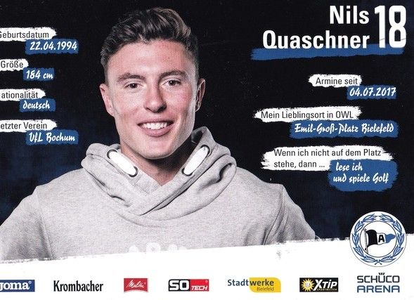 Autogramm Fussball | DSC Arminia Bielefeld | 2018 | Nils QUASCHNER
