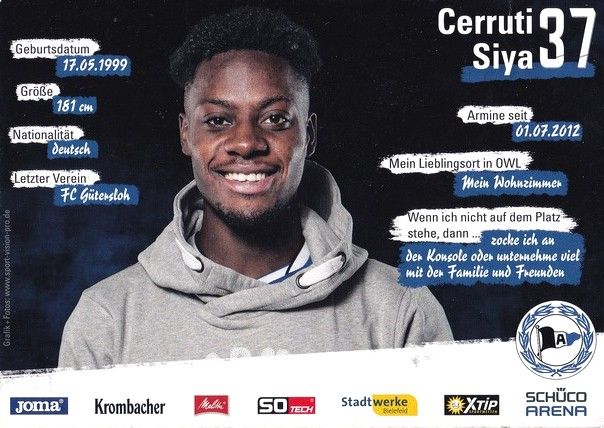 Autogramm Fussball | DSC Arminia Bielefeld | 2018 | Cerruti SIYA