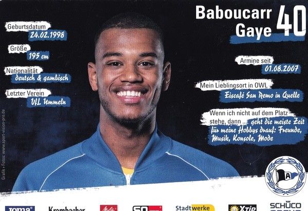 Autogramm Fussball | DSC Arminia Bielefeld | 2018 | Baboucarr GAYE