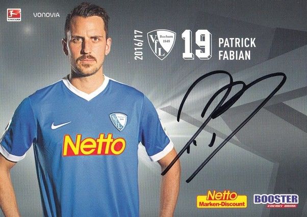 Autogramm Fussball | VfL Bochum | 2016 | Patrick FABIAN