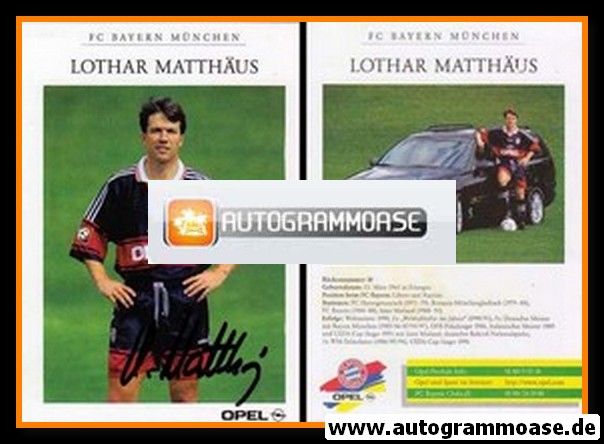 Autogramm Fussball | FC Bayern München | 1997 | Lothar MATTHÄUS 