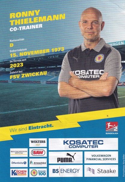 Autogramm Fussball | Eintracht Braunschweig | 2023 | Ronny THIELEMANN