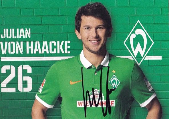 Autogramm Fussball | SV Werder Bremen | 2014 | Julian VON HAACKE