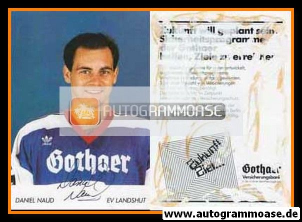 Autogramm Eishockey | EV Landshut | 1988 | Daniel NAUD