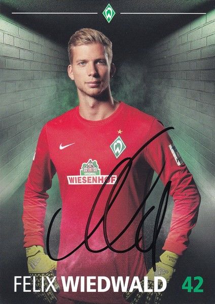 Autogramm Fussball | SV Werder Bremen | 2015 | Felix WIEDWALD