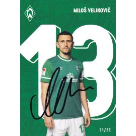Autogramm Fussball | SV Werder Bremen | 2021 | Milos VELJKOVIC