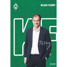 Autogramm Fussball | SV Werder Bremen | 2021 | Klaus FILBRY