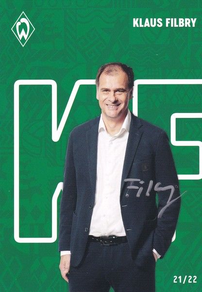 Autogramm Fussball | SV Werder Bremen | 2021 | Klaus FILBRY