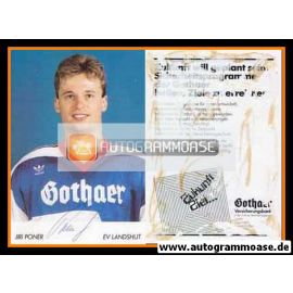 Autogramm Eishockey | EV Landshut | 1988 | Jiri PONER