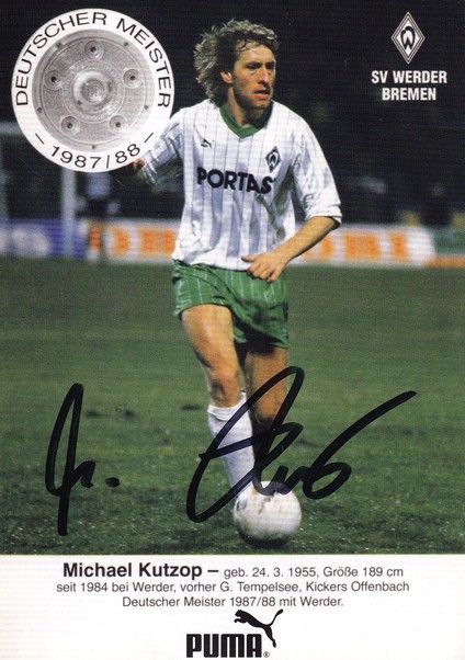Autogramm Fussball | SV Werder Bremen | 1988 | Michael KUTZOP